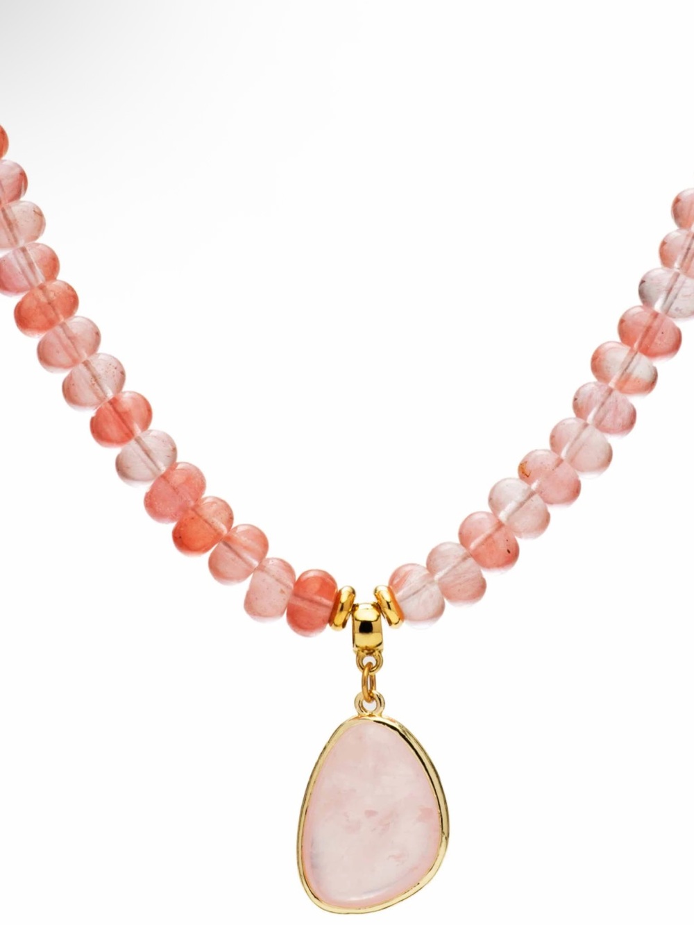 Mayamar Cherry Quartz Beaded Necklace ( nwt)